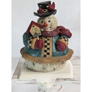 Kurt Adler KSA Vintage Snowman Stocking Hanger Christmas Wreath Hanger Hook